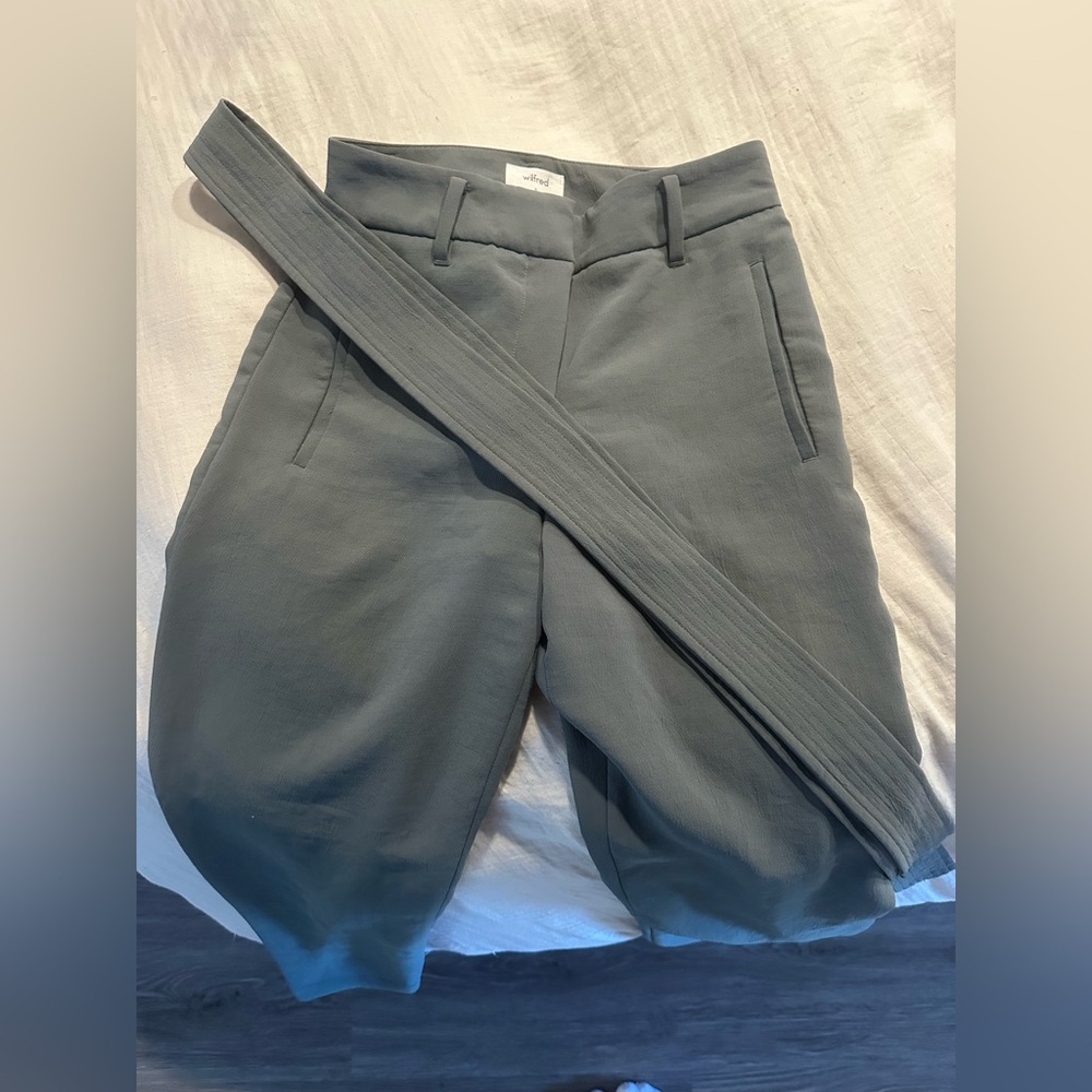 Wilfred Aritzia tie front pant